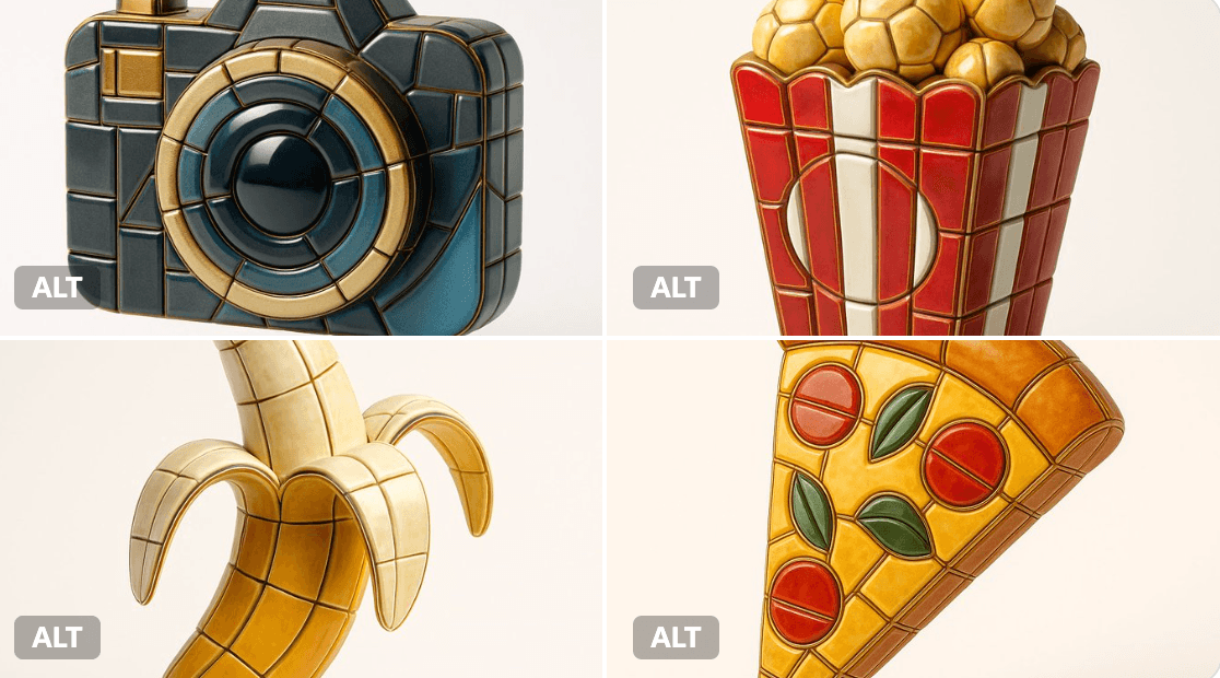 Estilo azulejo de mosaico em esmalte