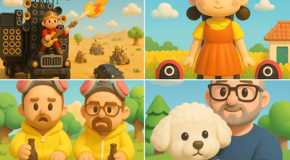 Nintendo-style 3D cartoon illustration