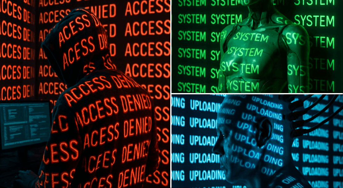 Reflexão infinita de um caractere