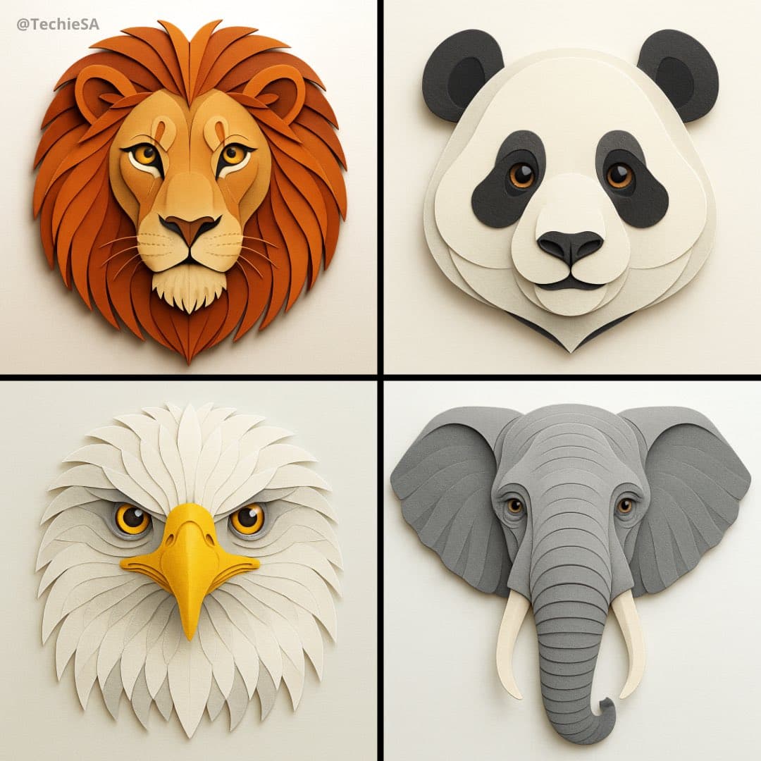 Geometrisches Porträt des Kopfes