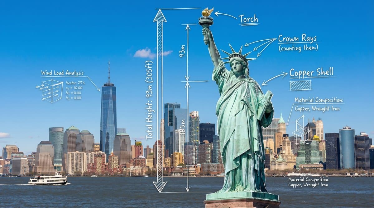 Statue of Liberty architectural blueprint