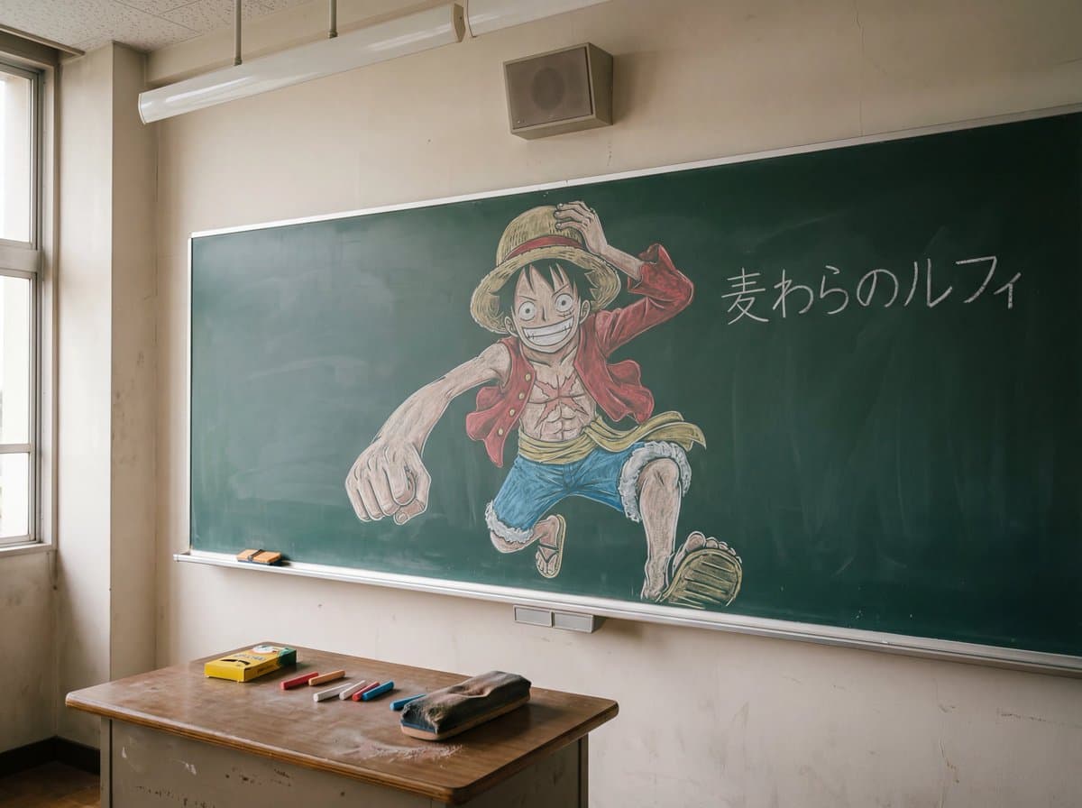 Luffy-Klassenzimmer-Kunst