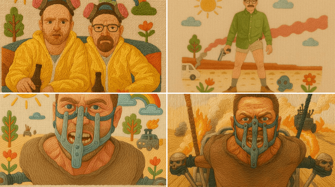 Stickerei-Illustrationsstil