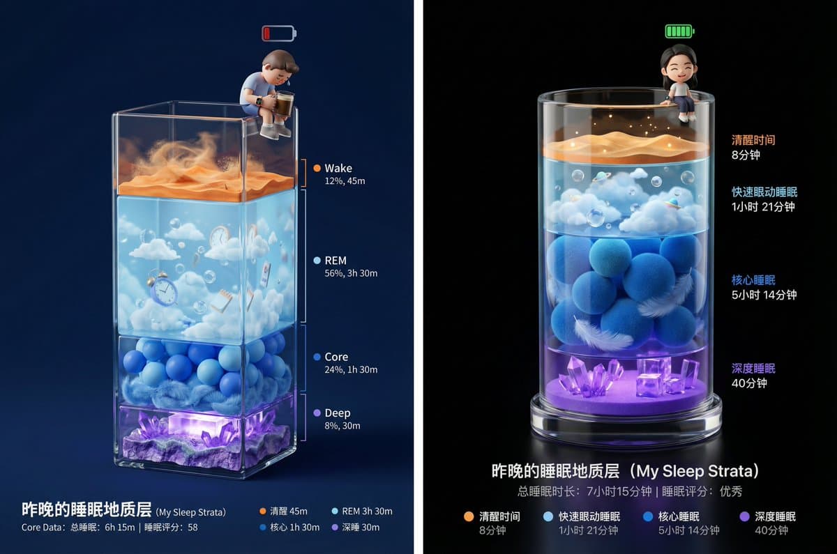 Adorable Póster de Informe de Sueño