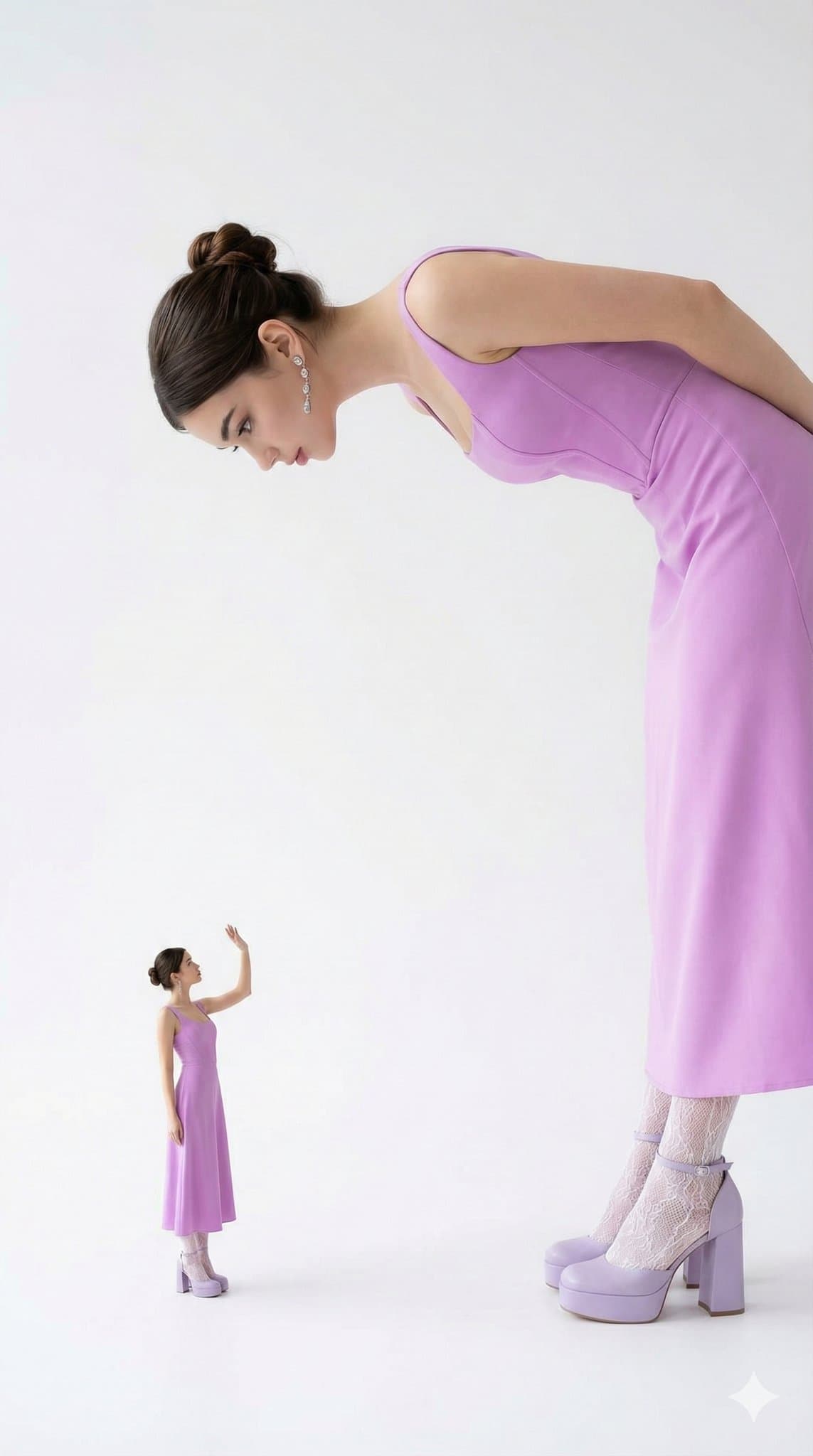 Comparison of Proportions for Two Versions of Women in Lilac Dresses